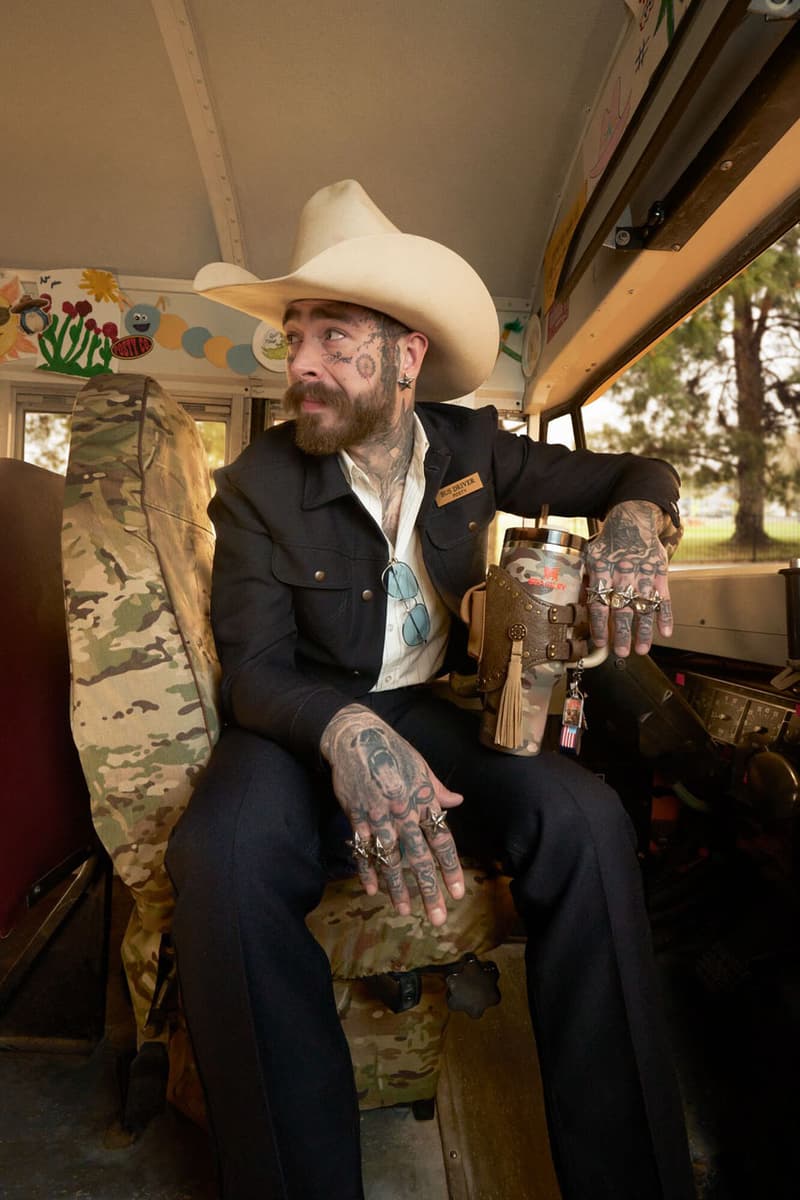 Post Malone Pours One Out With Stanley 1913 on Camo-Covered Collab Capsule release info drop water bottle tumbler cup