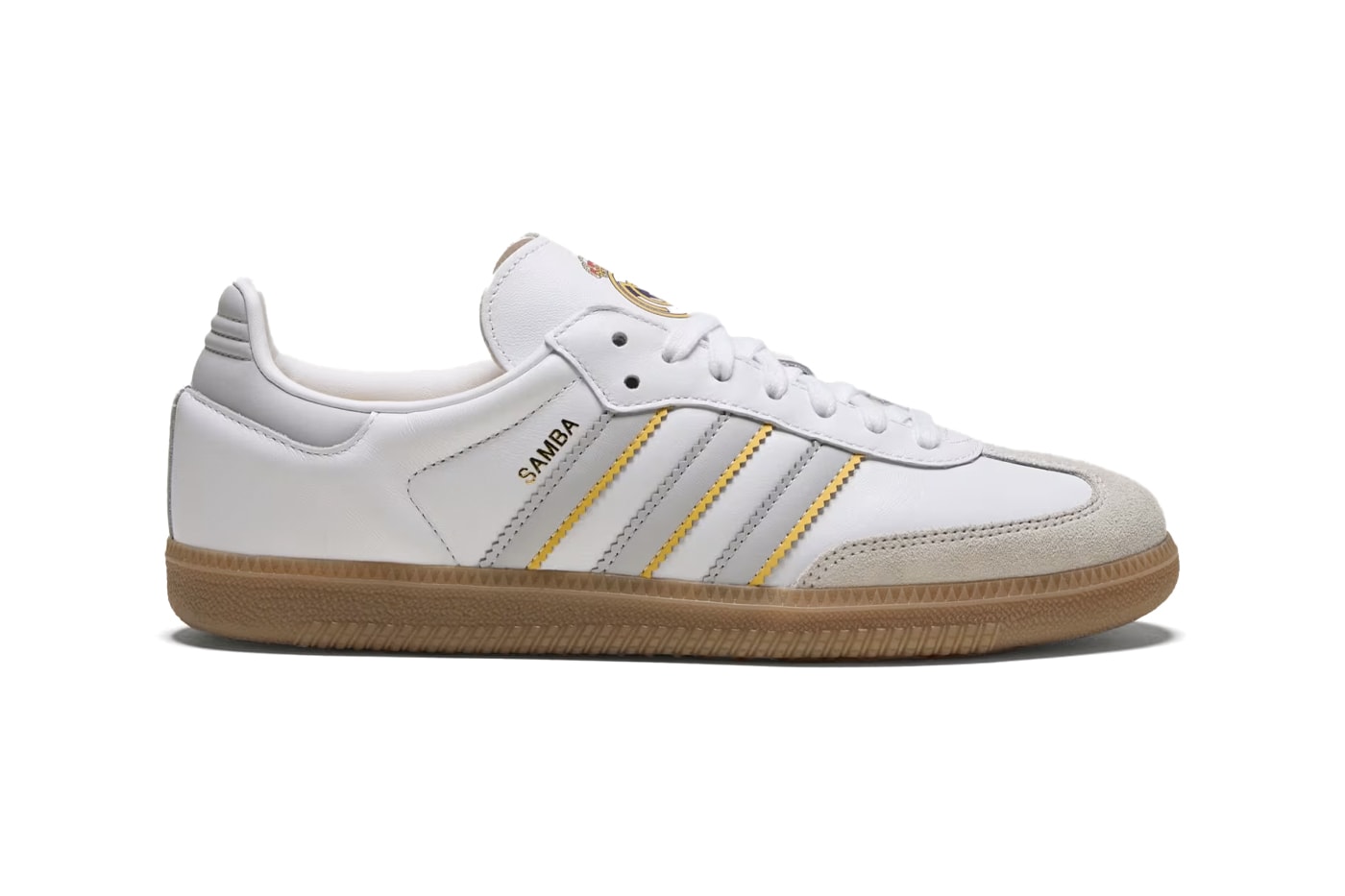 Official Look at the adidas Samba "Real Madrid" Cloud White/Light Solid Grey/Gum JQ4038 football club