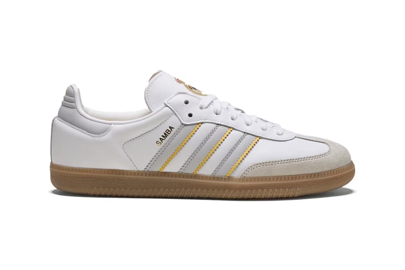 Official Look at the adidas Samba "Real Madrid" Cloud White/Light Solid Grey/Gum JQ4038 football club