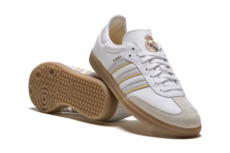 Official Look at the adidas Samba "Real Madrid" Cloud White/Light Solid Grey/Gum JQ4038 football club