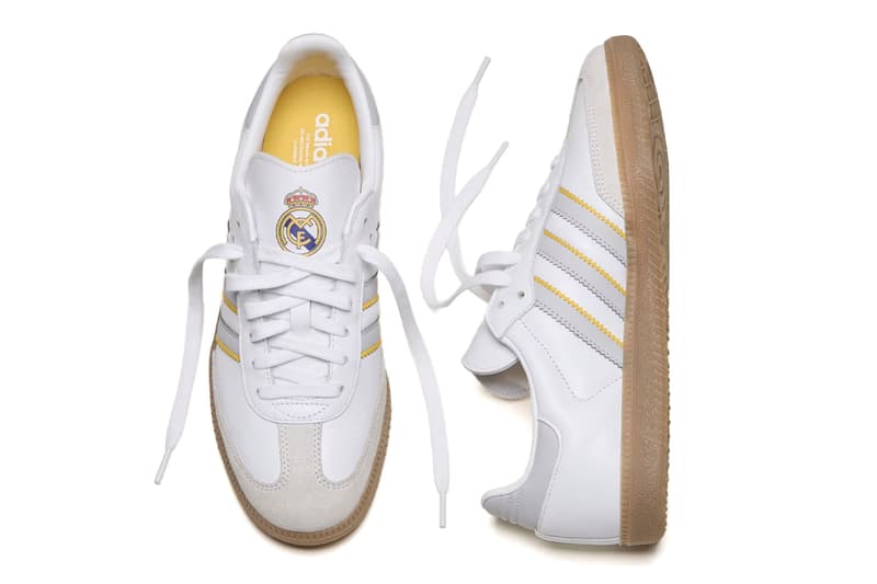 Official Look at the adidas Samba "Real Madrid" Cloud White/Light Solid Grey/Gum JQ4038 football club
