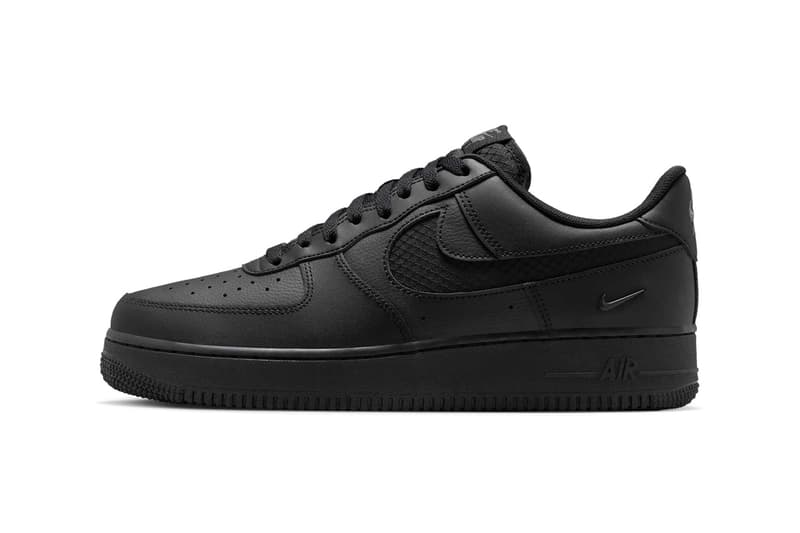 Nike Air Force 1 Low "Triple Black Ripstop" IH4452-001 Release Info Black af1 lowtop leather everyday shoes
