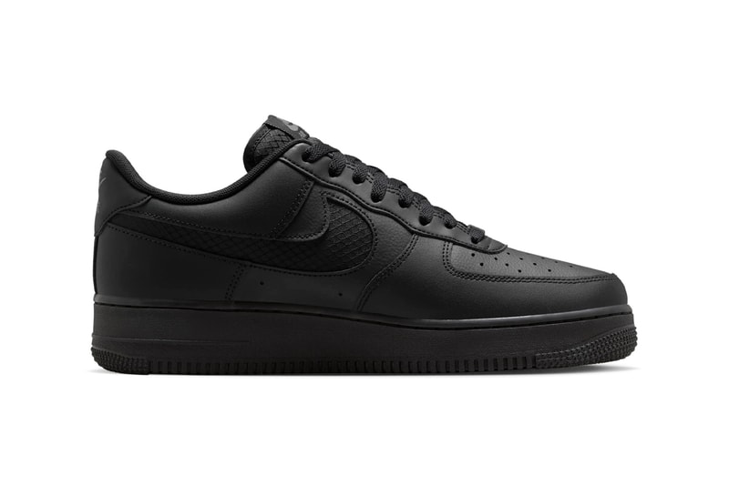 Nike Air Force 1 Low "Triple Black Ripstop" IH4452-001 Release Info Black af1 lowtop leather everyday shoes 