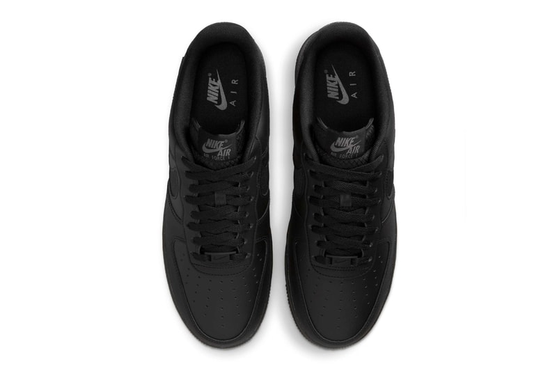 Nike Air Force 1 Low "Triple Black Ripstop" IH4452-001 Release Info Black af1 lowtop leather everyday shoes 