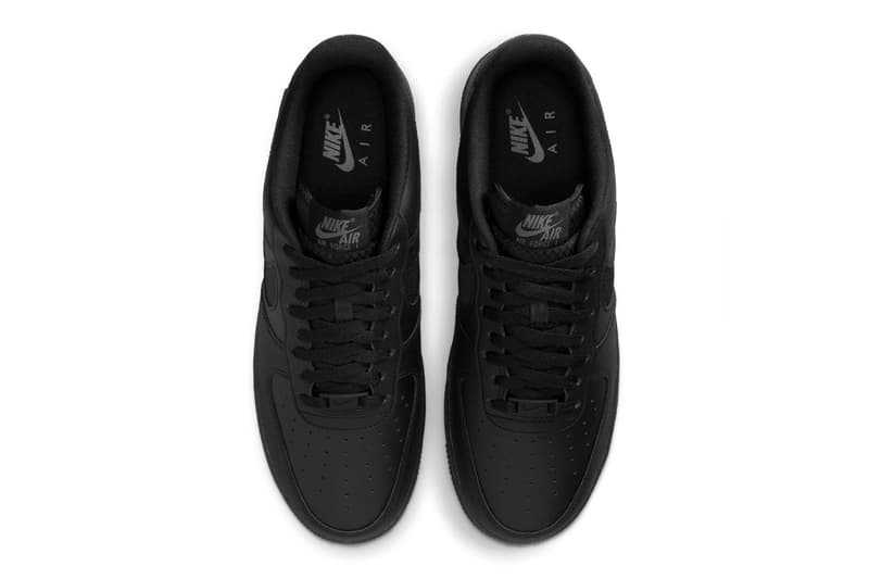 Nike Air Force 1 Low "Triple Black Ripstop" IH4452-001 Release Info Black af1 lowtop leather everyday shoes