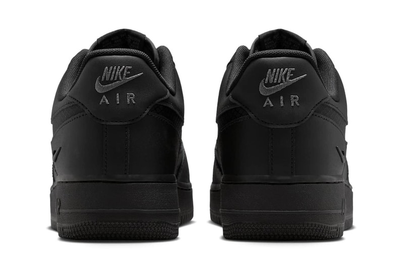 Nike Air Force 1 Low "Triple Black Ripstop" IH4452-001 Release Info Black af1 lowtop leather everyday shoes 