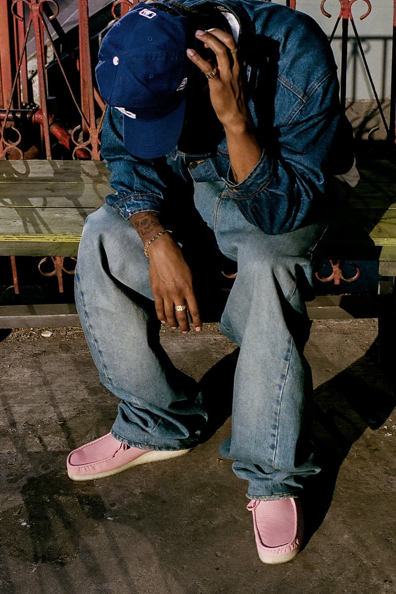 Supreme x Clarks Originals Spring 2025 Collaboration Release Info Collection three colorways natural crepe leather upper lining shoes slip ons wallabees