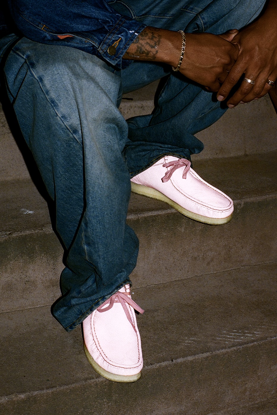 Supreme x Clarks Originals Spring 2025 Collaboration Release Info Collection three colorways natural crepe leather upper lining shoes slip ons wallabees