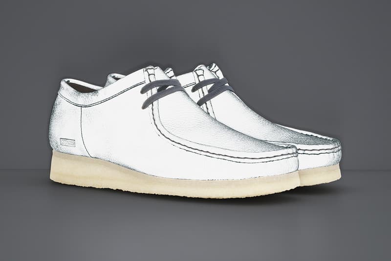 Supreme x Clarks Originals Spring 2025 Collaboration Release Info Collection three colorways natural crepe leather upper lining shoes slip ons wallabees
