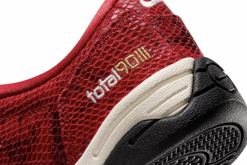 Nike Total 90 III Snakeskin Pack Fire Red Pale Ivory Collection IB4204-100 IB4204-600 Release Info