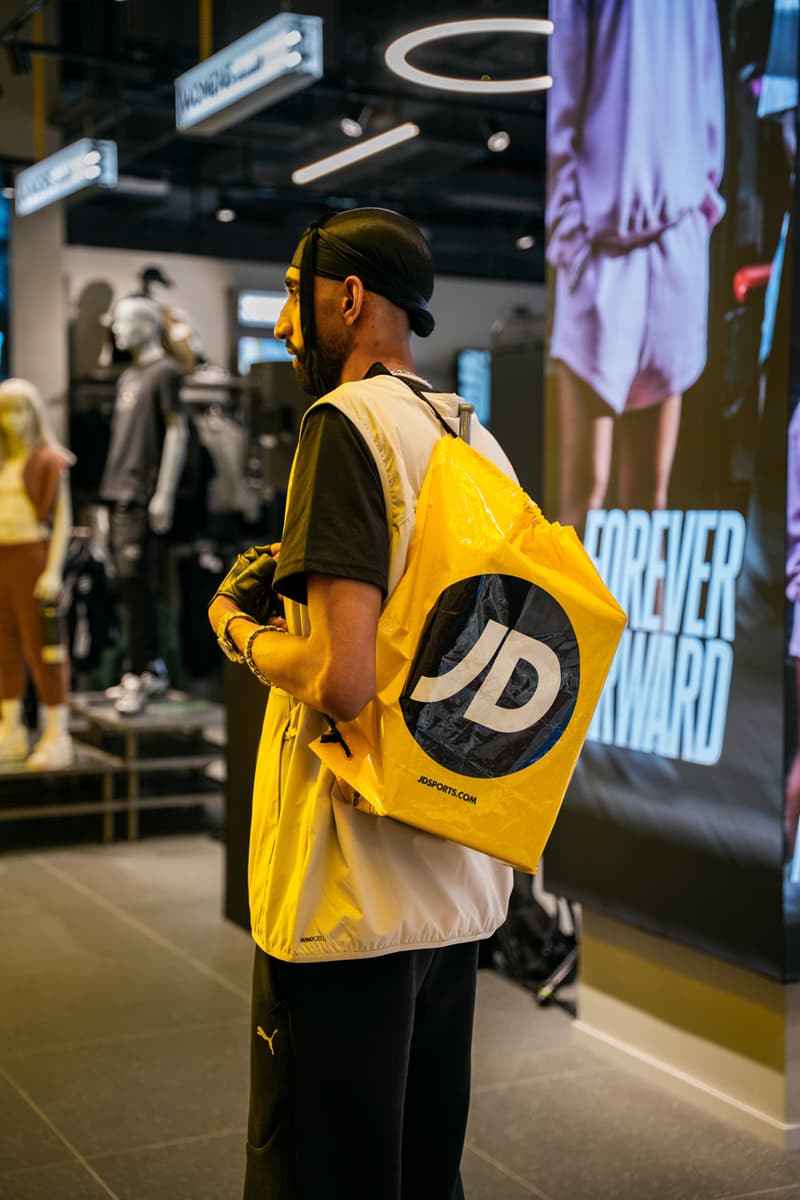 jd sports city centre mirdif store opening puma nike adidas sportswear shopping dubai party event dj ruuz stanley customization 