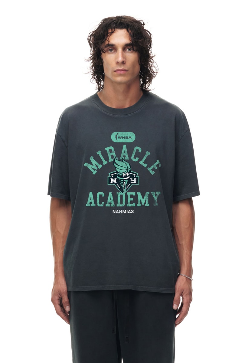 NAHMIAS Miracle Academy x NBA x Fanatics Collab Drop New York Knicks Shirt Timothée Chalamet courtside finals basketball