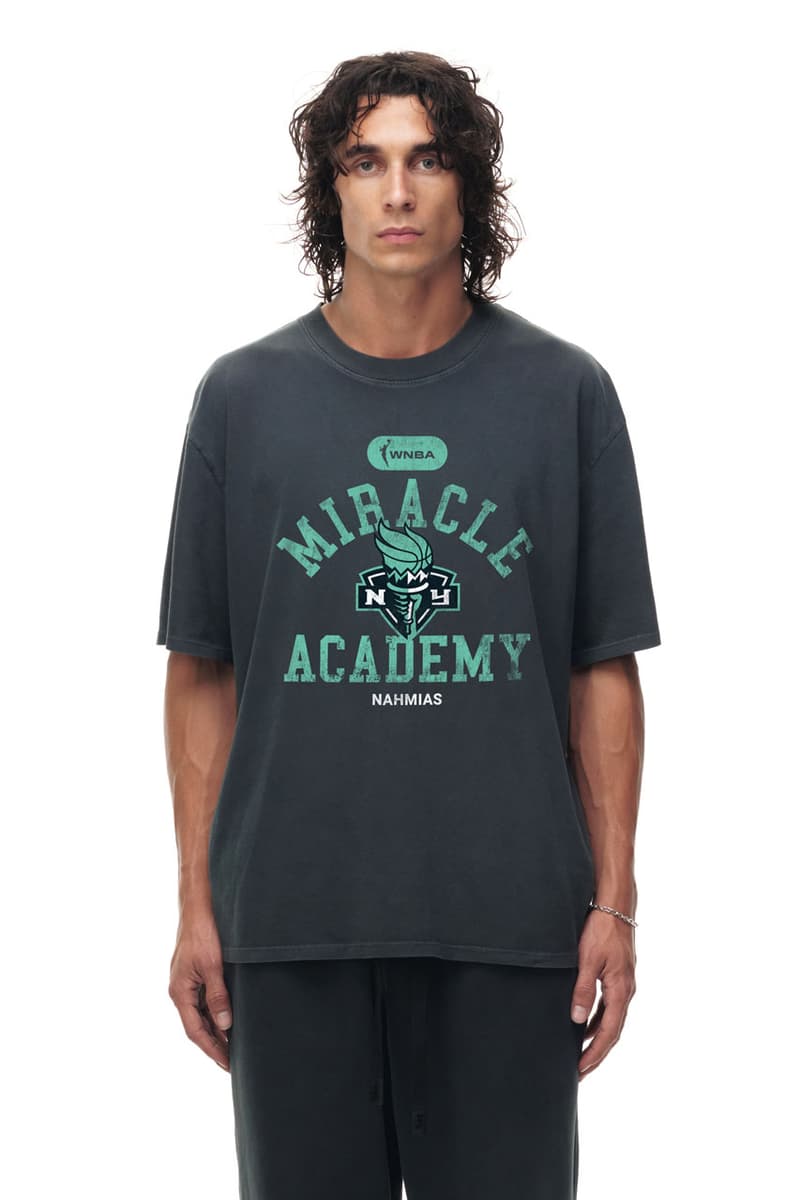 NAHMIAS Miracle Academy x NBA x Fanatics Collab Drop New York Knicks Shirt Timothée Chalamet courtside finals basketball