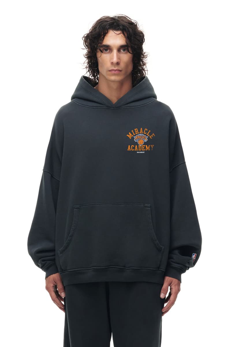 NAHMIAS Miracle Academy x NBA x Fanatics Collab Drop New York Knicks Shirt Timothée Chalamet courtside finals basketball
