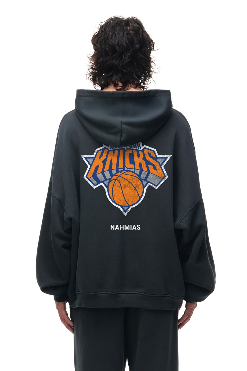 NAHMIAS Miracle Academy x NBA x Fanatics Collab Drop New York Knicks Shirt Timothée Chalamet courtside finals basketball