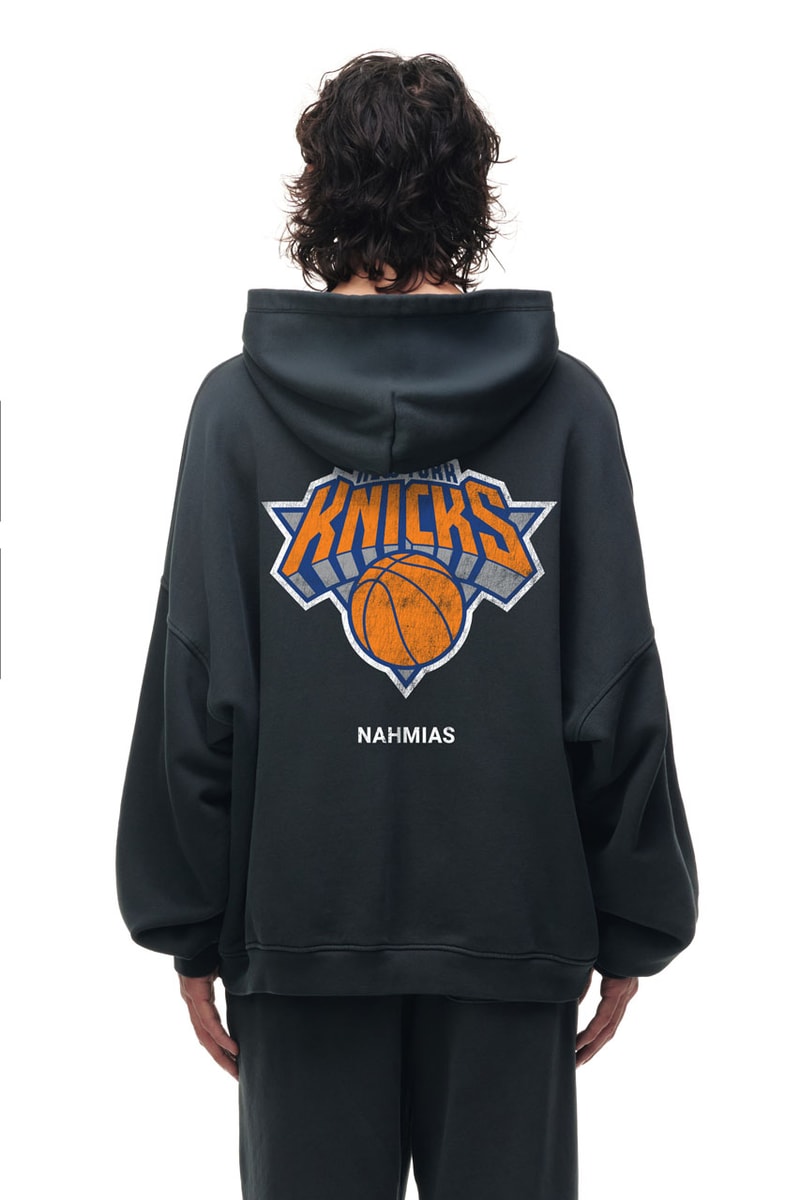 NAHMIAS Miracle Academy x NBA x Fanatics Collab Drop New York Knicks Shirt Timothée Chalamet courtside finals basketball