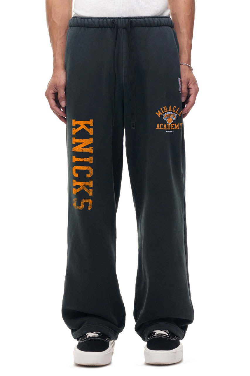 NAHMIAS Miracle Academy x NBA x Fanatics Collab Drop New York Knicks Shirt Timothée Chalamet courtside finals basketball