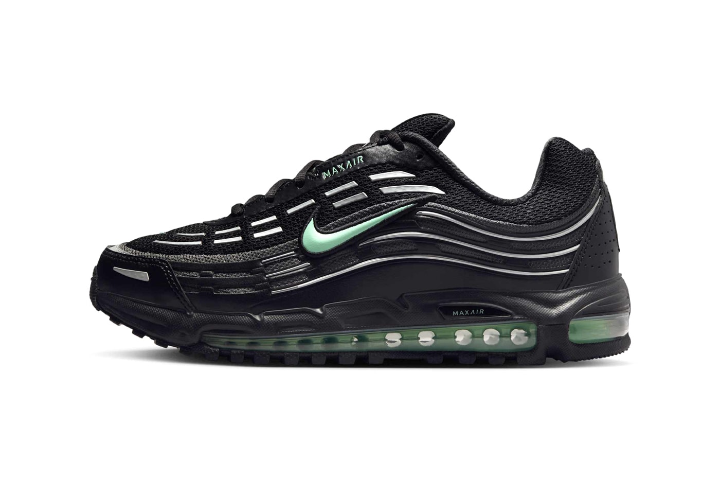 Official Look at the Nike Air Max TL 2.5 "Black/Mint Foam" IB3074-003 Black/Mint Foam-Metallic Silver-Anthracite release info