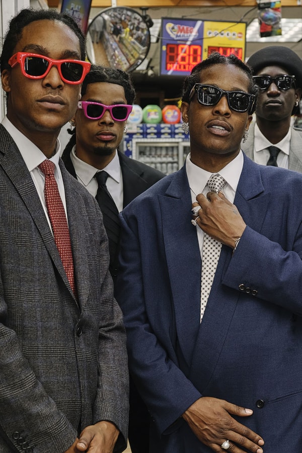 A$AP Rocky's First Ray-Ban Campaign As Creative Director Is Homegrown in Harlem wayfarer puffer release info collba met gala sunglasses price rihanna eyewear 
