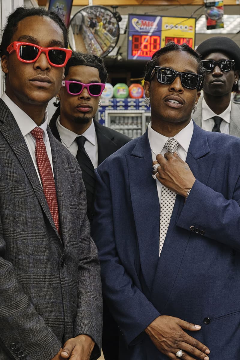 A$AP Rocky's First Ray-Ban Campaign As Creative Director Is Homegrown in Harlem wayfarer puffer release info collba met gala sunglasses price rihanna eyewear