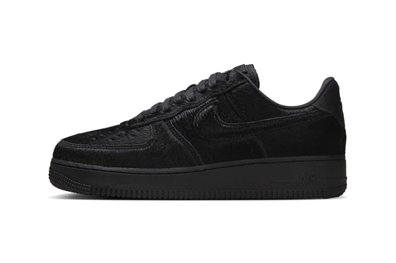 Nike Air Force 1 Black Pony Hair II7398-001 Release Info