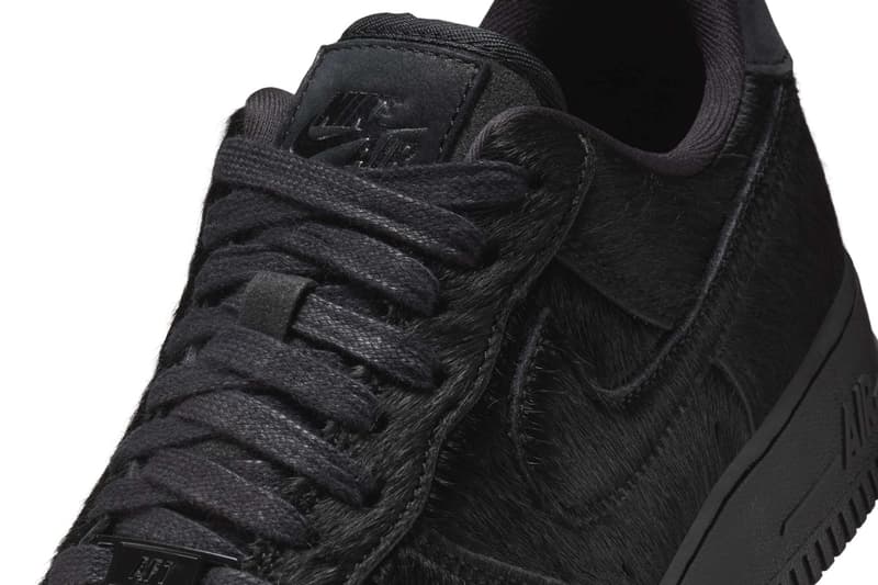 Nike Air Force 1 Black Pony Hair II7398-001 Release Info