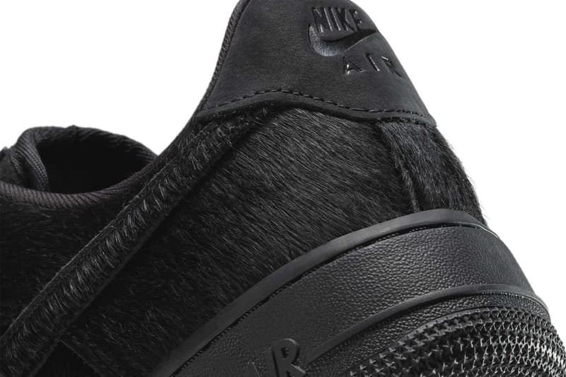 Nike Air Force 1 Black Pony Hair II7398-001 Release Info