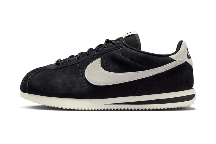 Nike Wraps the Cortez "Black/Sail" in Nubuck Leather and Suede