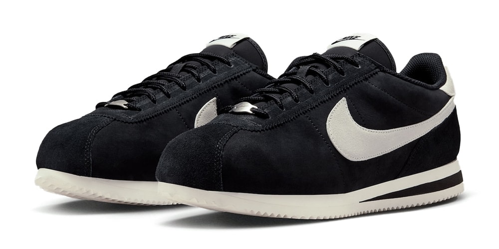 Nike Wraps the Cortez "Black/Sail" in Nubuck Leather and Suede