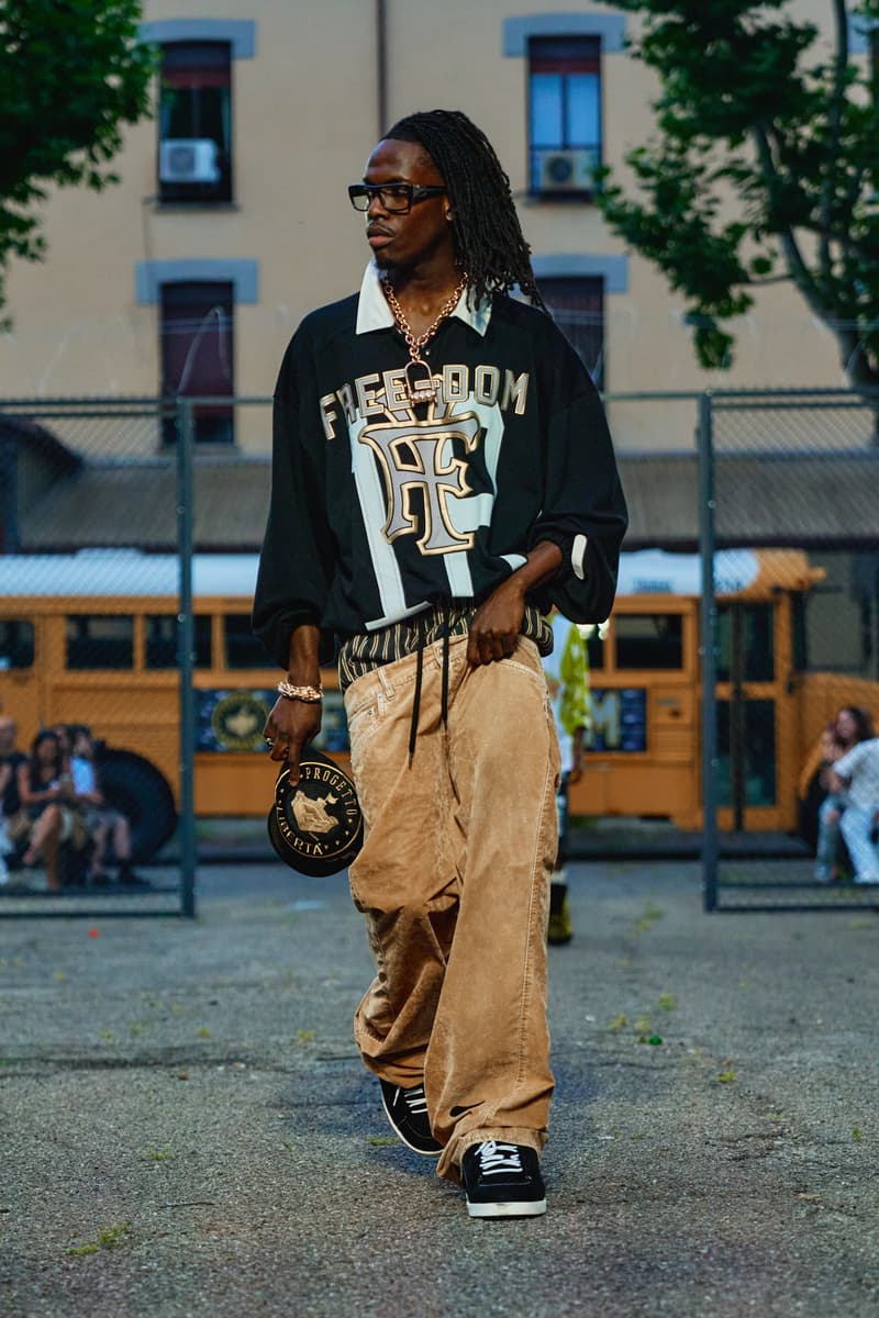 PDF Finds "FREE-DOM" for Spring/Summer 2026 domenico formichetti milan fashion week ss26 release info stefon diggs prison yard menswear channel