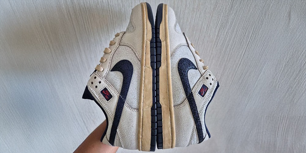 Take a First Look at the 'Stranger Things' x Nike Dunk Low in "Phantom/Midnight Navy"