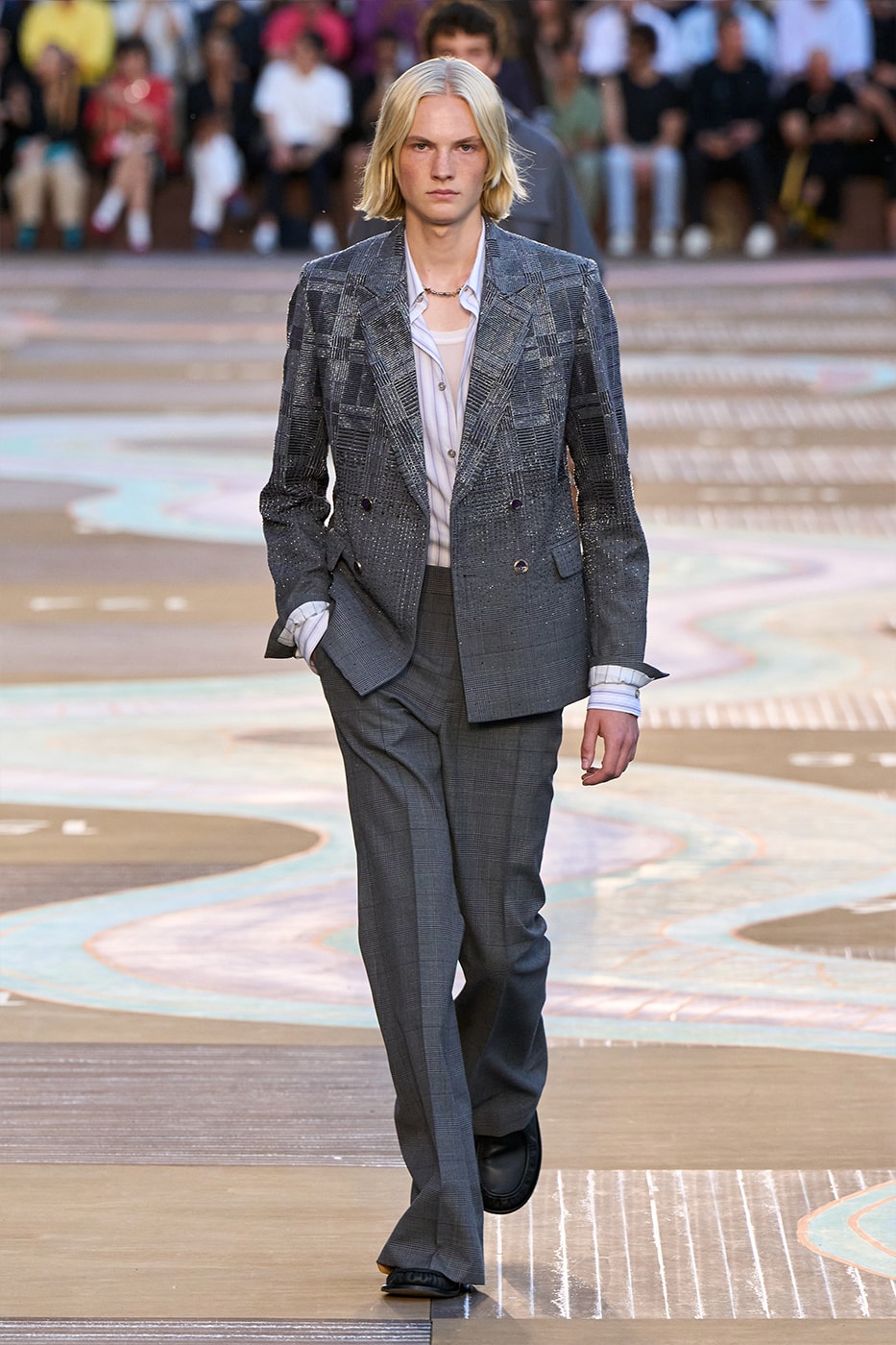 Pharrell Williams Louis Vuitton SS26 Paris Fashion Week Collection runway skateboard p india wearability lvmh suits beyonce jay-z clipse 