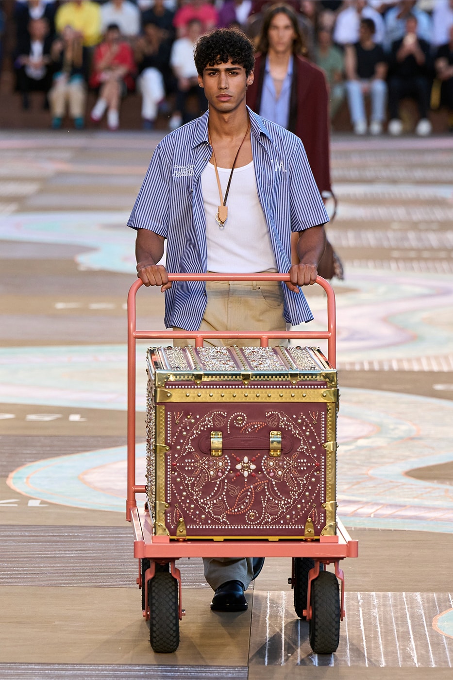 Pharrell Williams Louis Vuitton SS26 Paris Fashion Week Collection runway skateboard p india wearability lvmh suits beyonce jay-z clipse 