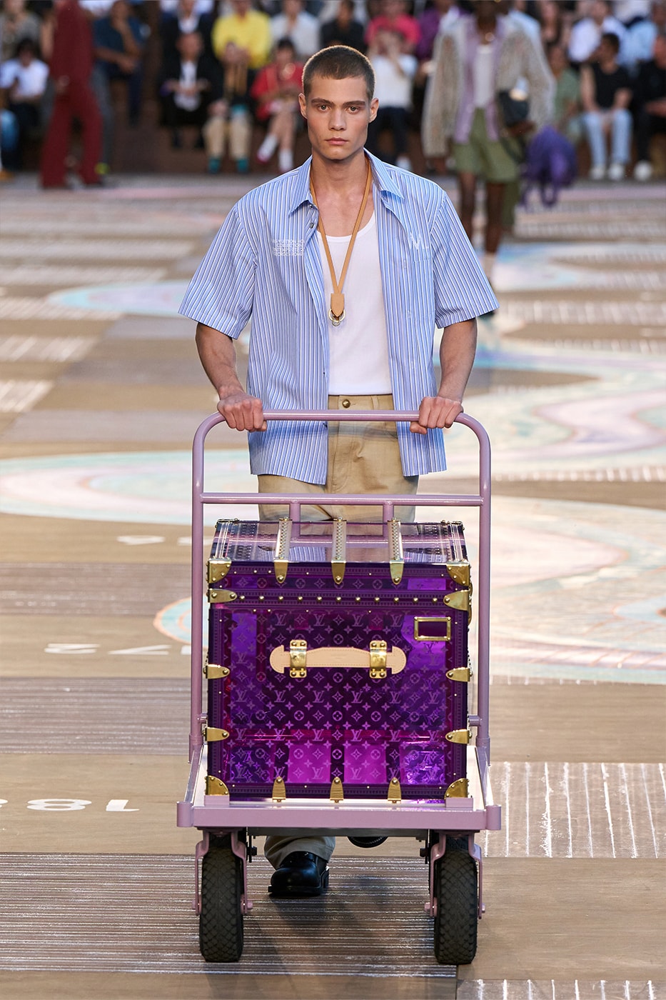 Pharrell Williams Louis Vuitton SS26 Paris Fashion Week Collection runway skateboard p india wearability lvmh suits beyonce jay-z clipse 