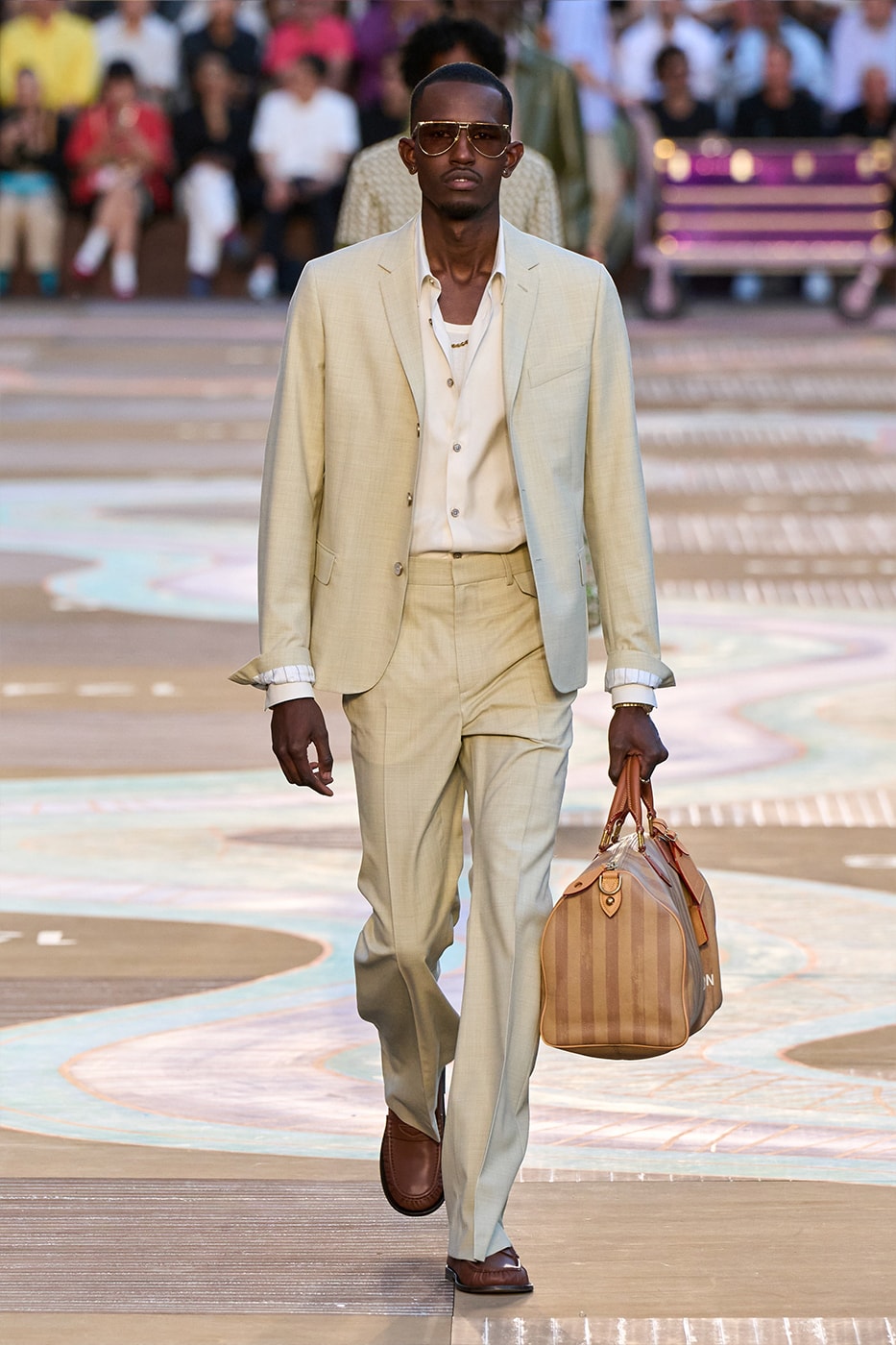 Pharrell Williams Louis Vuitton SS26 Paris Fashion Week Collection runway skateboard p india wearability lvmh suits beyonce jay-z clipse 