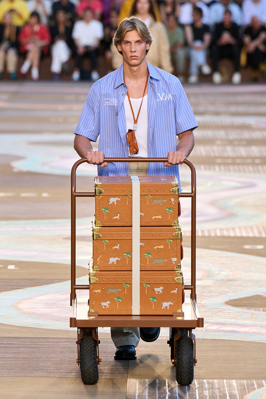 Pharrell Williams Louis Vuitton SS26 Paris Fashion Week Collection runway skateboard p india wearability lvmh suits beyonce jay-z clipse 