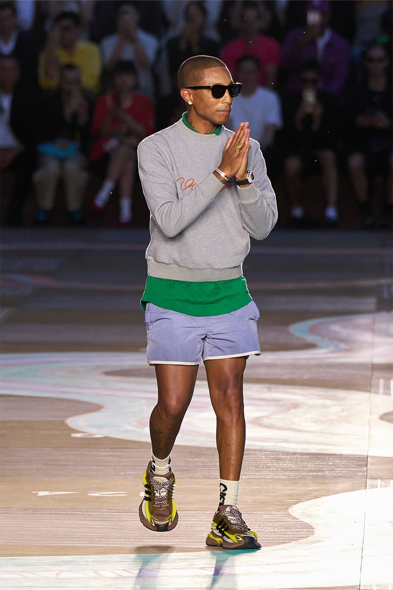 Pharrell Williams Louis Vuitton SS26 Paris Fashion Week Collection runway skateboard p india wearability lvmh suits beyonce jay-z clipse