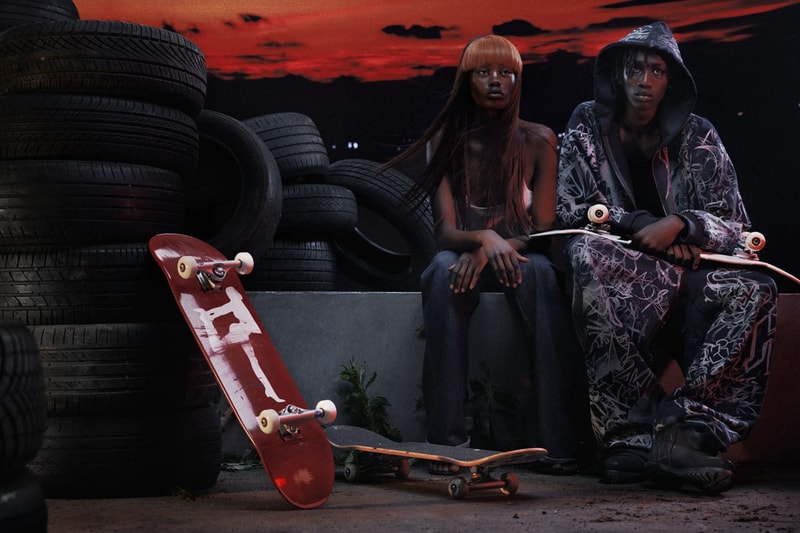 Mowalola Expands the Mowaverse With THE SKATEROOM Collab Cheetah, JC, Red, Moto, and Graffiti release info deck nigerian designer fashion collaboration music