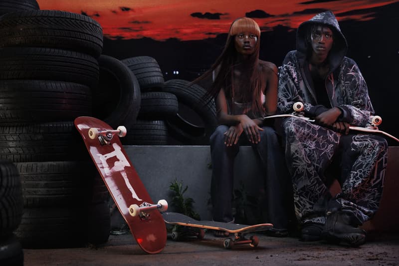 Mowalola Expands the Mowaverse With THE SKATEROOM Collab Cheetah, JC, Red, Moto, and Graffiti release info deck nigerian designer fashion collaboration music