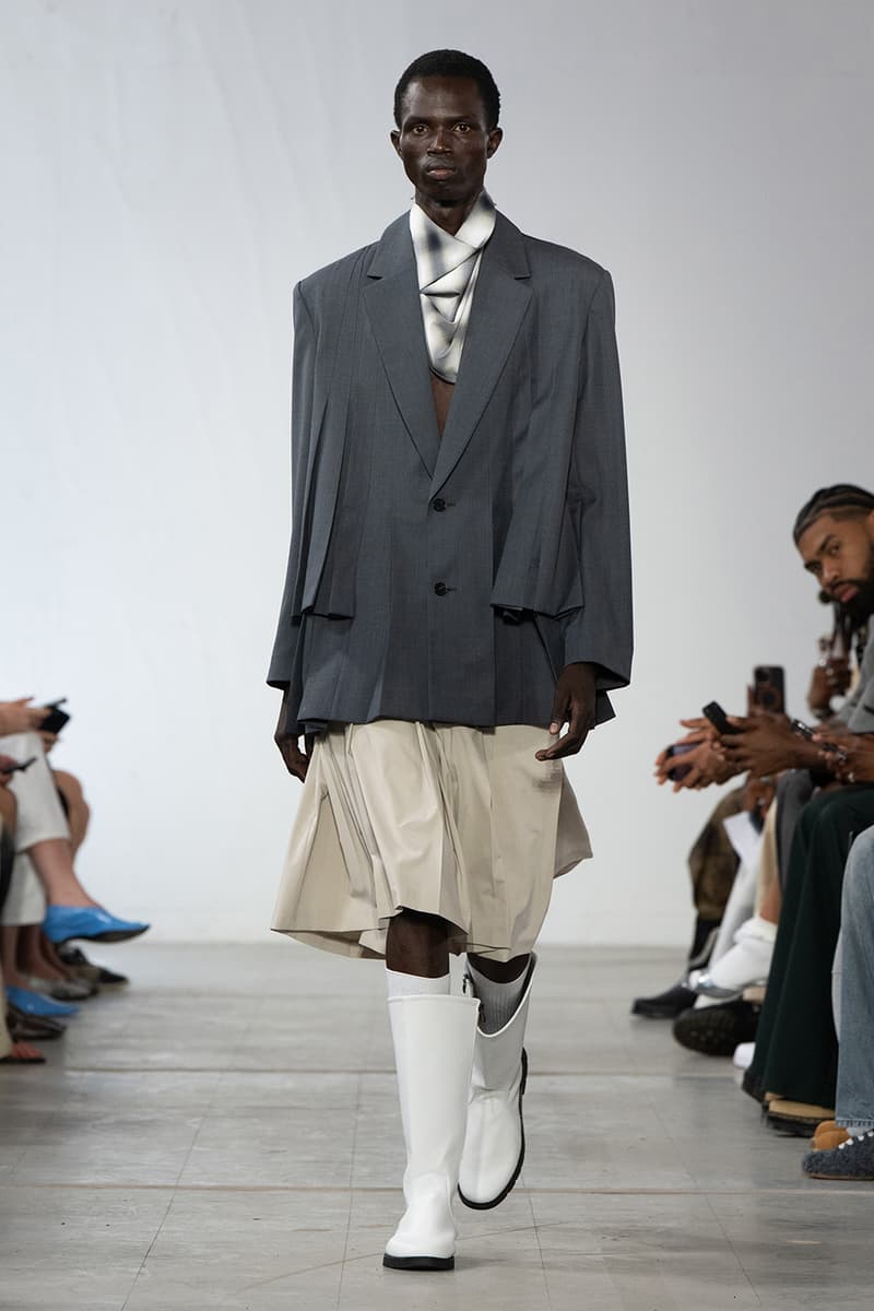 Feng Chen Wang SS26 Paris Fashion Week Collection converse collaboration russell westbrook runway model friends dyeing technique london based chinese designer