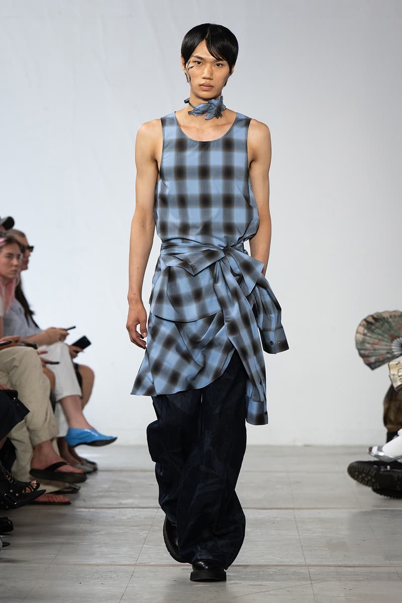 Feng Chen Wang SS26 Paris Fashion Week Collection converse collaboration russell westbrook runway model friends dyeing technique london based chinese designer
