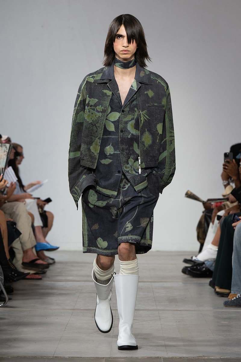 Feng Chen Wang SS26 Paris Fashion Week Collection converse collaboration russell westbrook runway model friends dyeing technique london based chinese designer