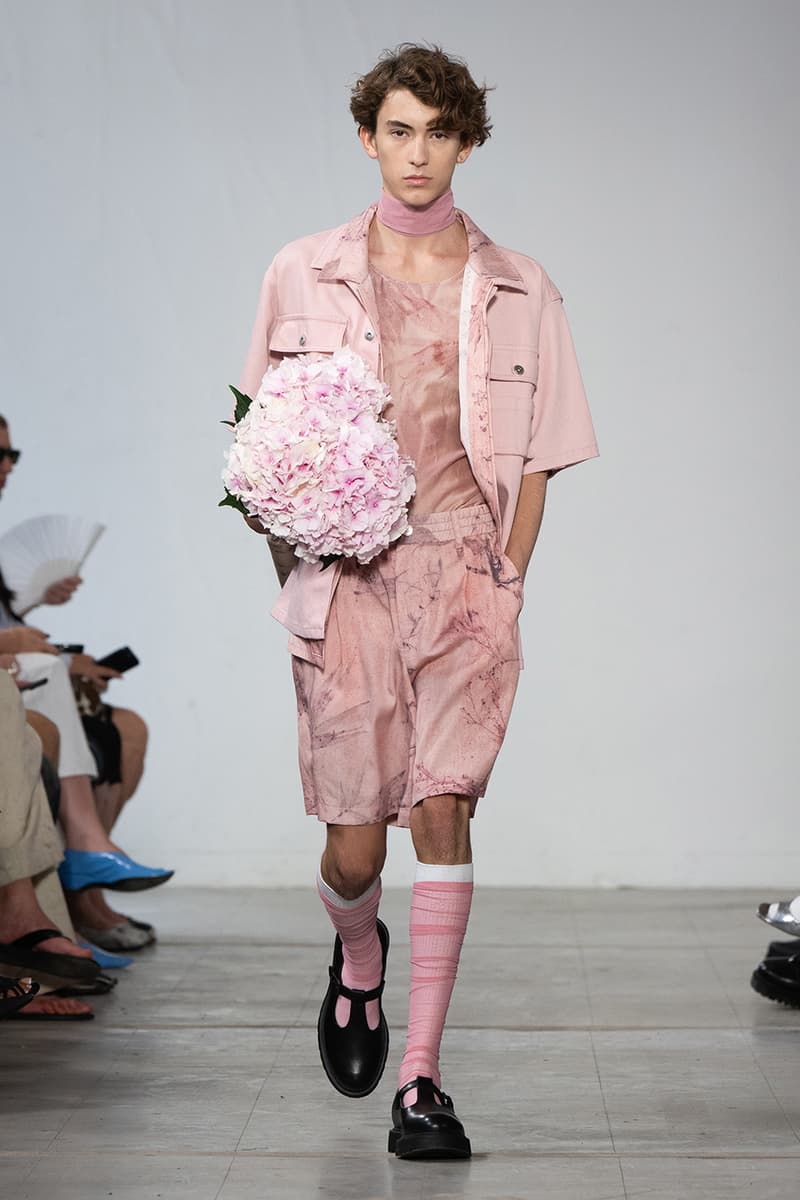 Feng Chen Wang SS26 Paris Fashion Week Collection converse collaboration russell westbrook runway model friends dyeing technique london based chinese designer