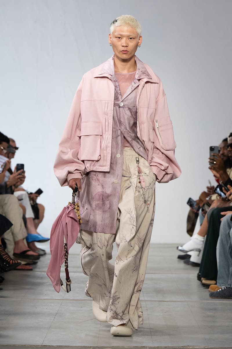 Feng Chen Wang SS26 Paris Fashion Week Collection converse collaboration russell westbrook runway model friends dyeing technique london based chinese designer
