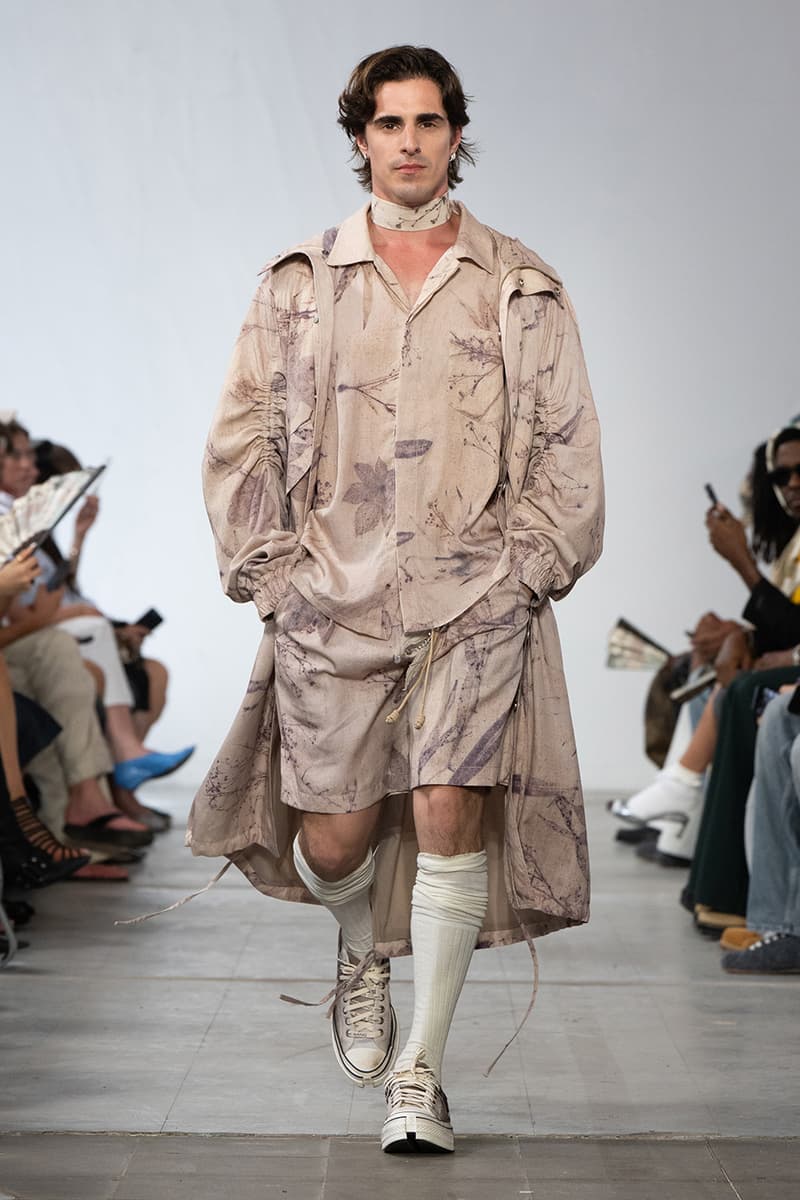 Feng Chen Wang SS26 Paris Fashion Week Collection converse collaboration russell westbrook runway model friends dyeing technique london based chinese designer