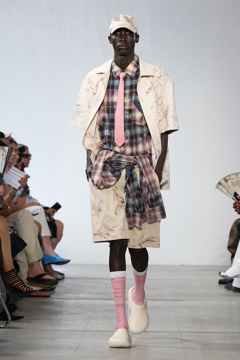 Feng Chen Wang SS26 Paris Fashion Week Collection converse collaboration russell westbrook runway model friends dyeing technique london based chinese designer