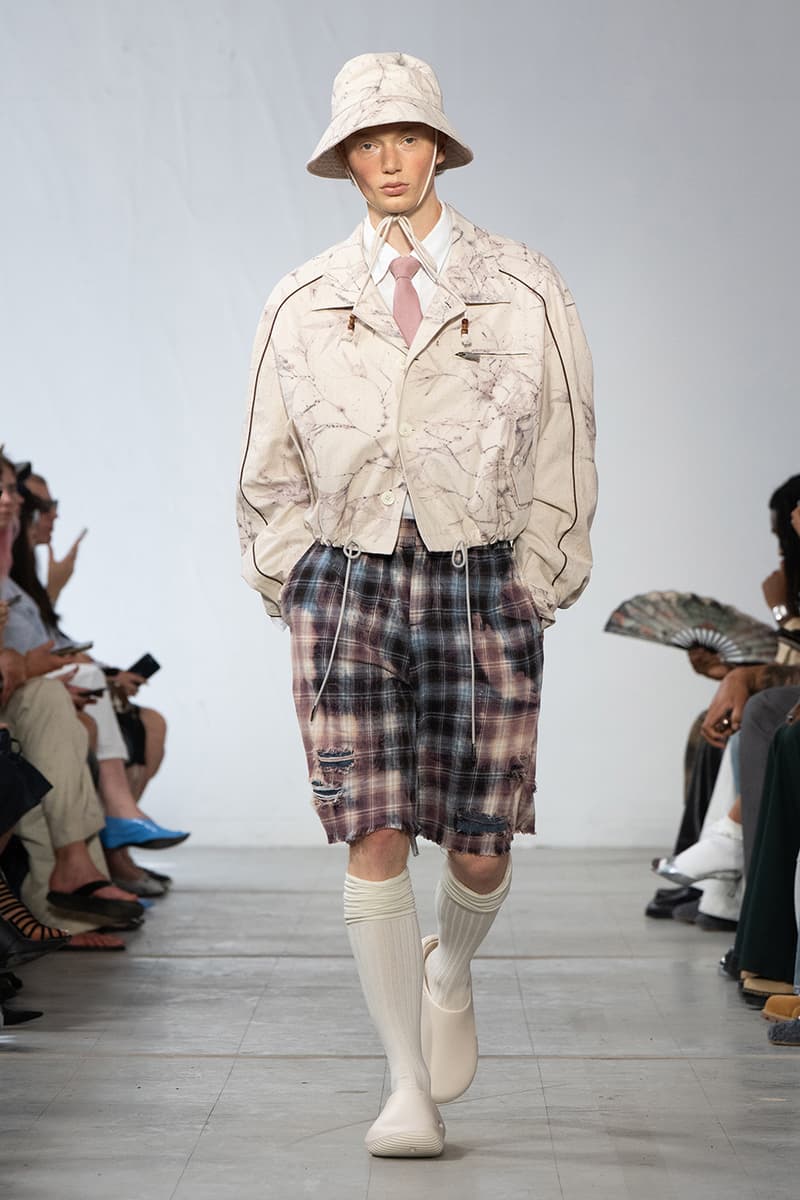 Feng Chen Wang SS26 Paris Fashion Week Collection converse collaboration russell westbrook runway model friends dyeing technique london based chinese designer