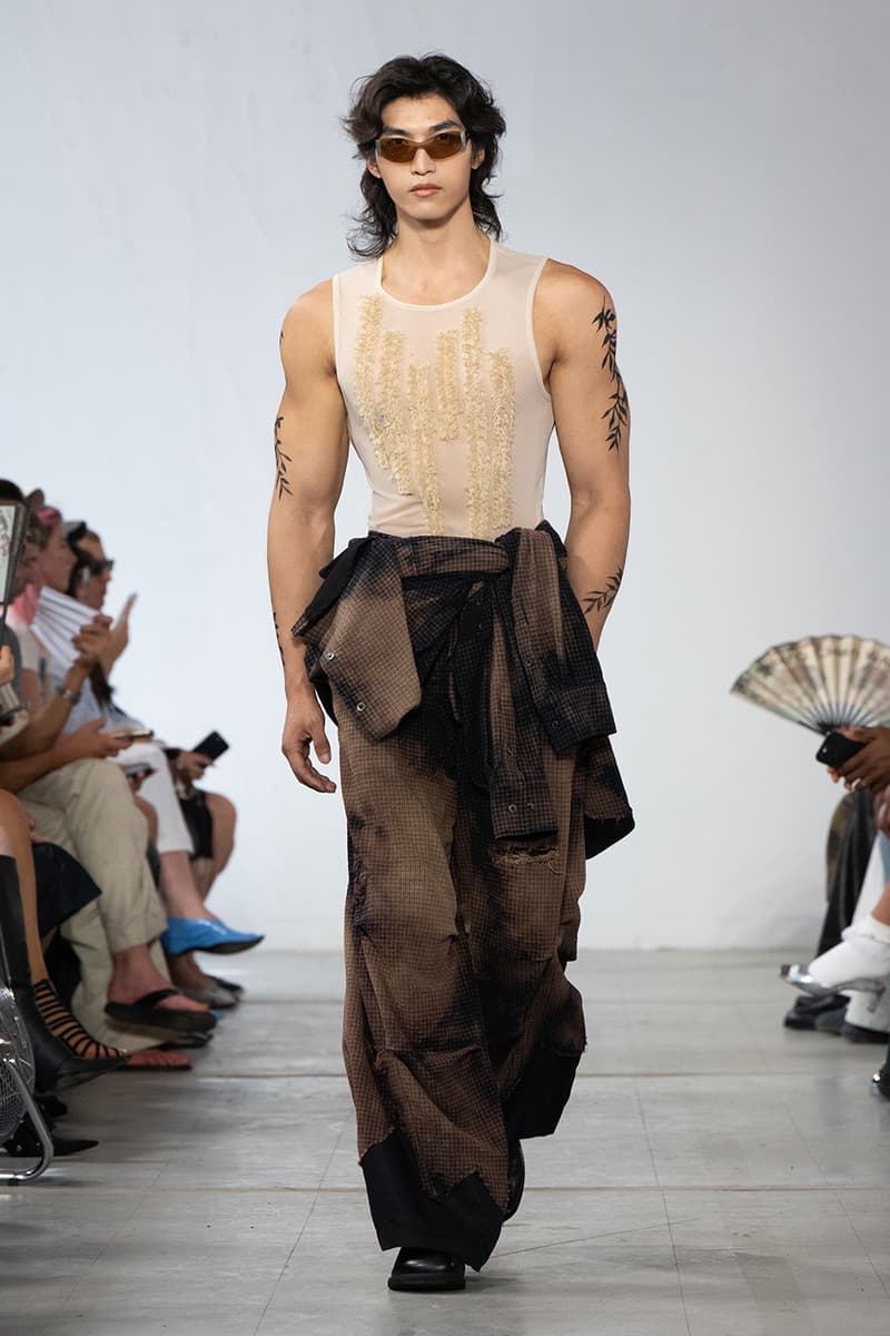 Feng Chen Wang SS26 Paris Fashion Week Collection converse collaboration russell westbrook runway model friends dyeing technique london based chinese designer