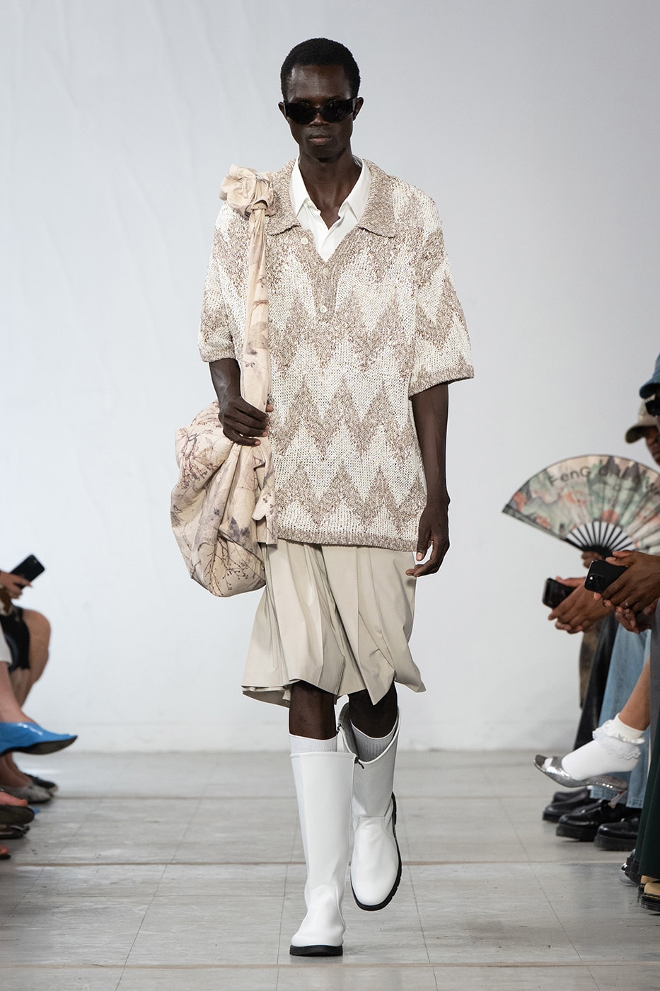 Feng Chen Wang SS26 Paris Fashion Week Collection converse collaboration russell westbrook runway model friends dyeing technique london based chinese designer