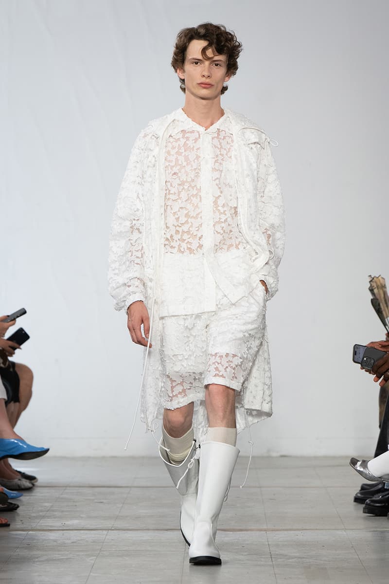 Feng Chen Wang SS26 Paris Fashion Week Collection converse collaboration russell westbrook runway model friends dyeing technique london based chinese designer